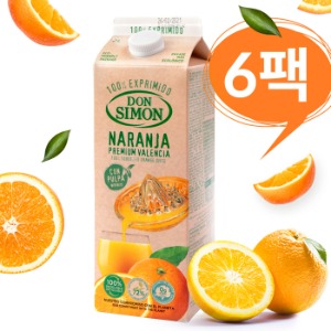 돈시몬 착즙 오렌지주스 2L 6개